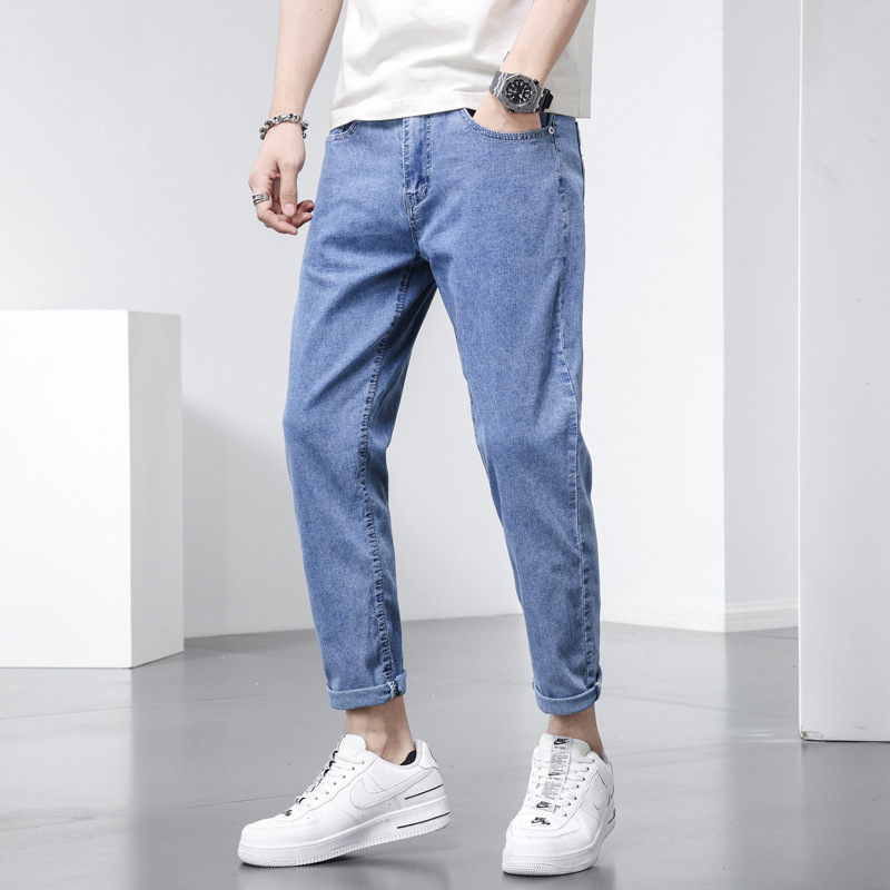 Men’s new fashion casual pants youth small feet pants
