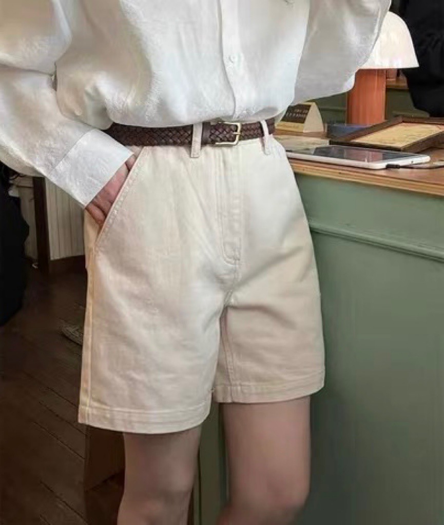 New high-waisted baggy fashion shorts women’s pink casual pants