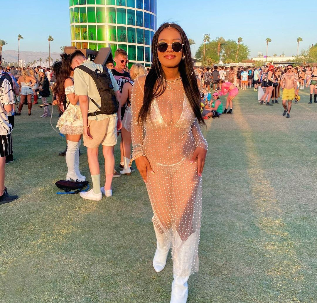 Sexy nail bead hot drill smock mesh long sleeve dress
