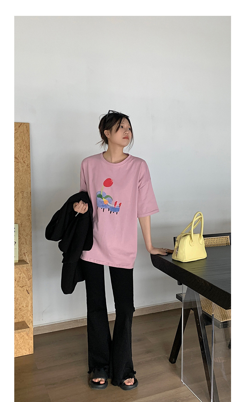 Slim pants with a retro design of cropped cropped jeans