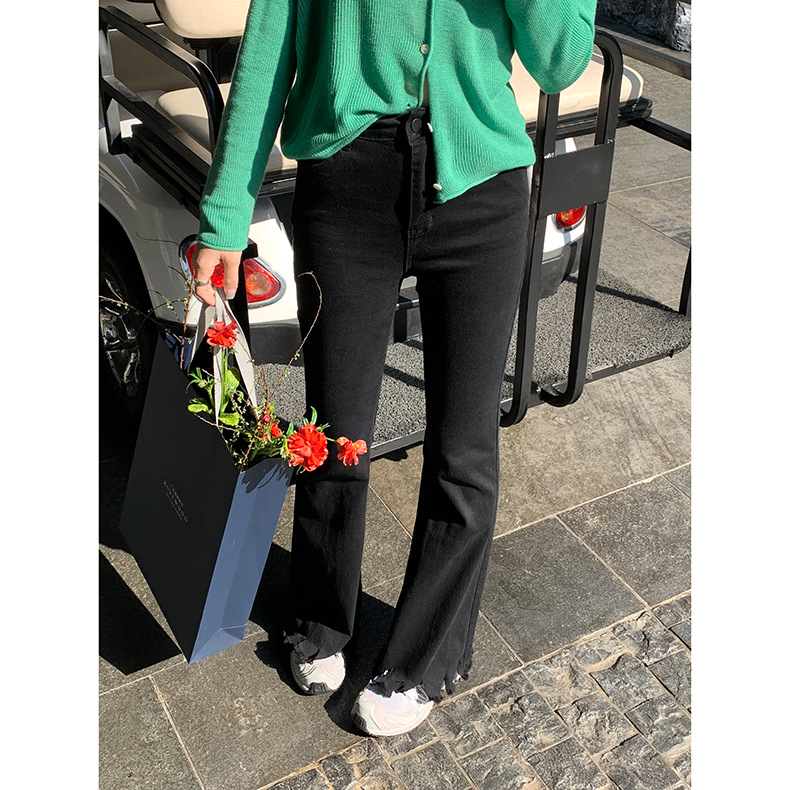 Slim pants with a retro design of cropped cropped jeans