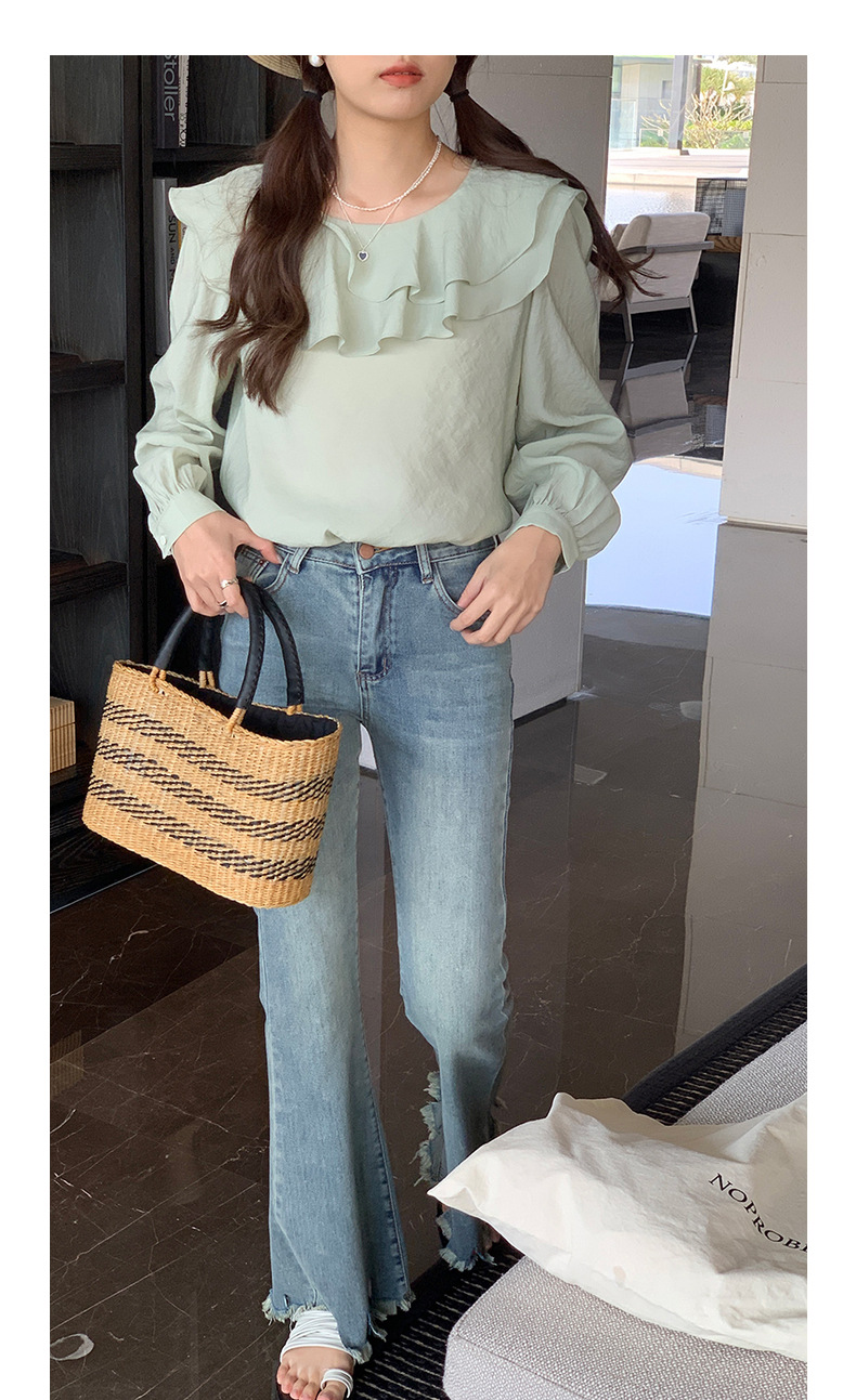 Slim pants with a retro design of cropped cropped jeans