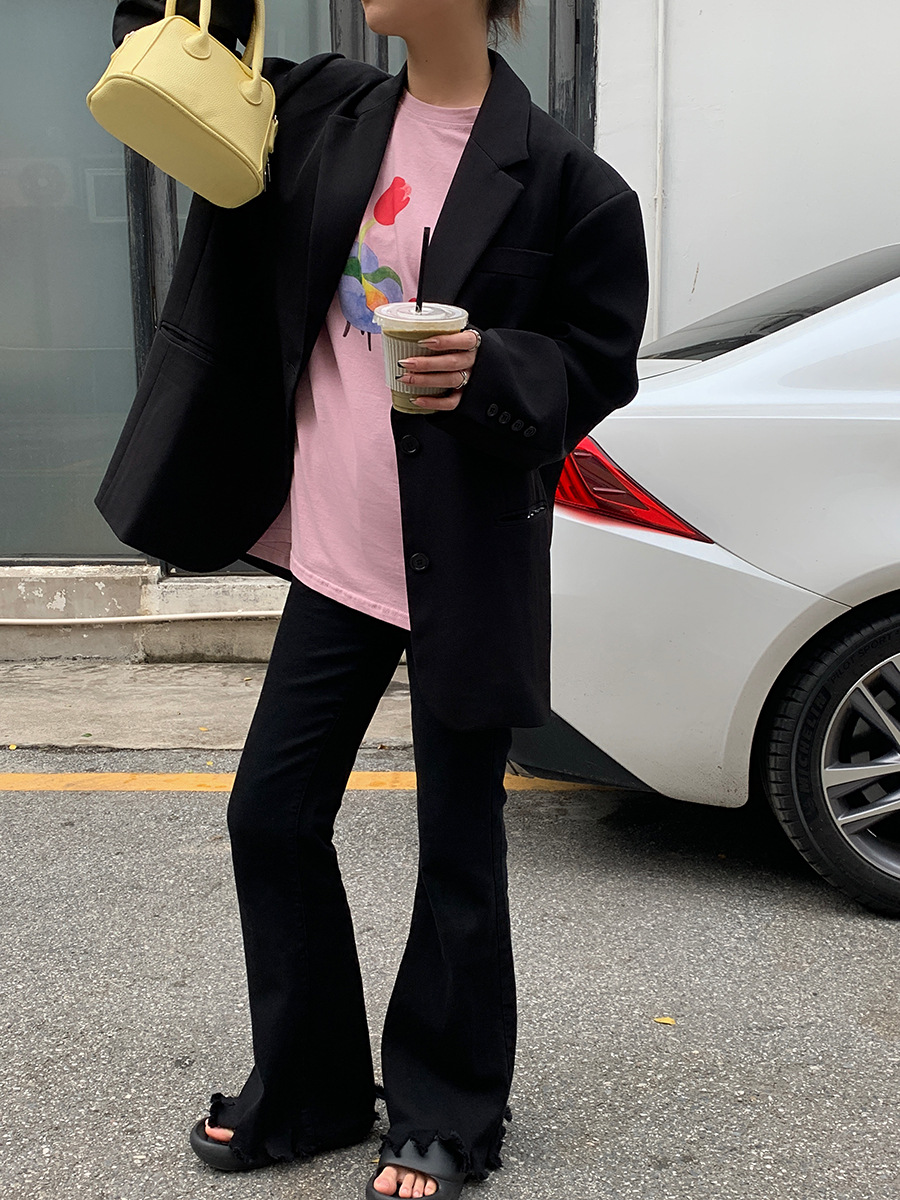 Slim pants with a retro design of cropped cropped jeans
