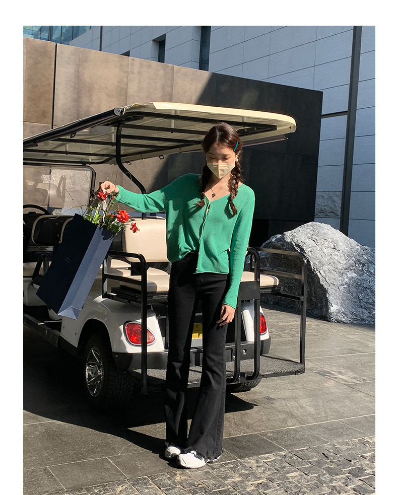 Slim pants with a retro design of cropped cropped jeans
