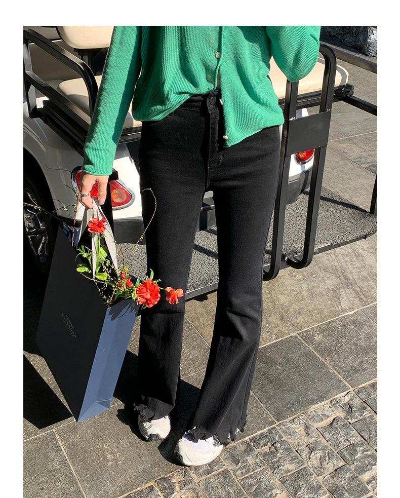 Slim pants with a retro design of cropped cropped jeans