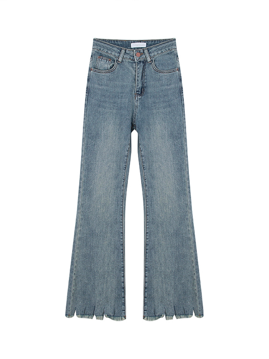 Slim pants with a retro design of cropped cropped jeans