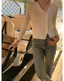 Slim pants with a retro design of cropped cropped jeans