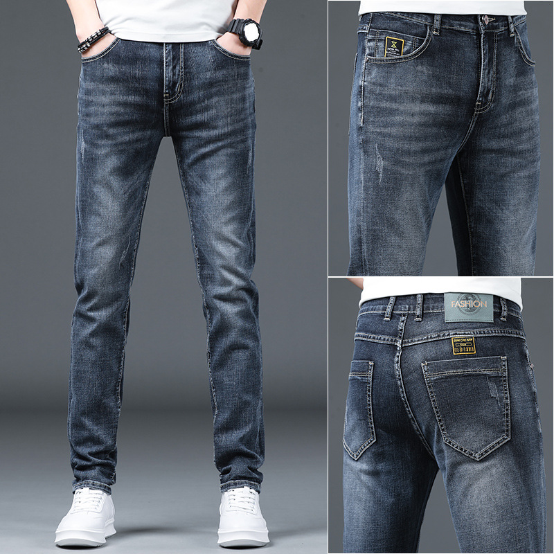 Slim stretch jeans for men youth men’s wear