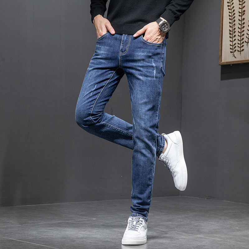 Slim stretch jeans for men youth men’s wear