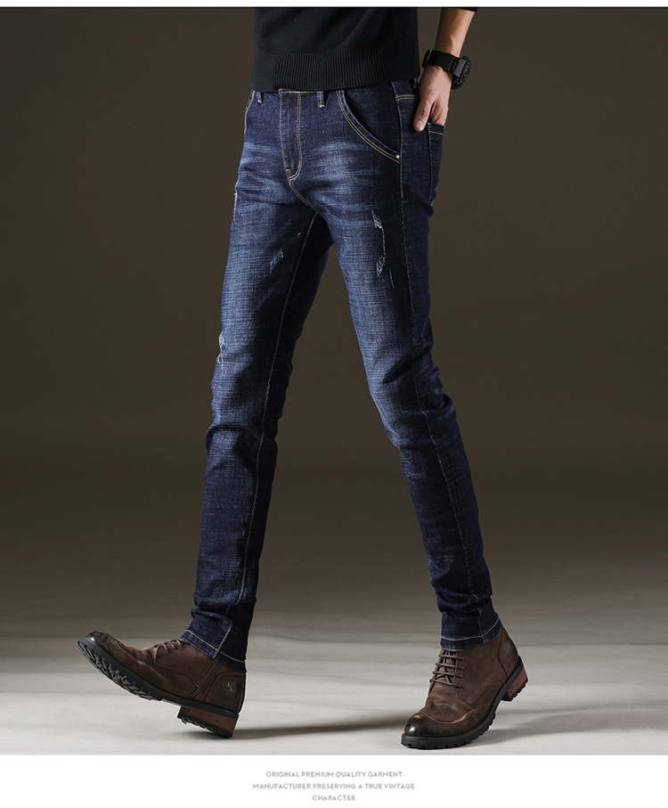 Slim stretch jeans for men youth men’s wear