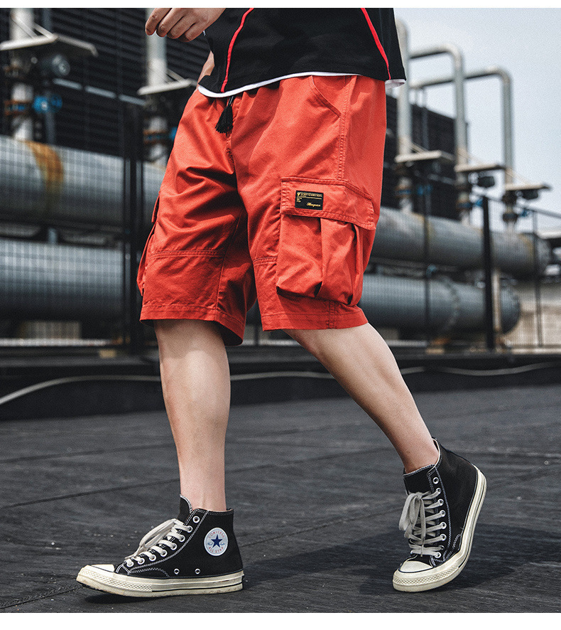 Sports cargo shorts men’s new summer straight leg Korean version of the trend pants five points casual pants