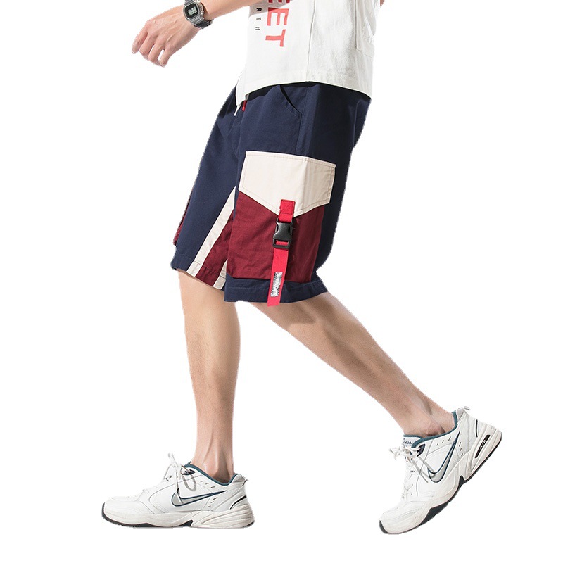 Sports cargo shorts men’s new summer straight leg Korean version of the trend pants five points casual pants