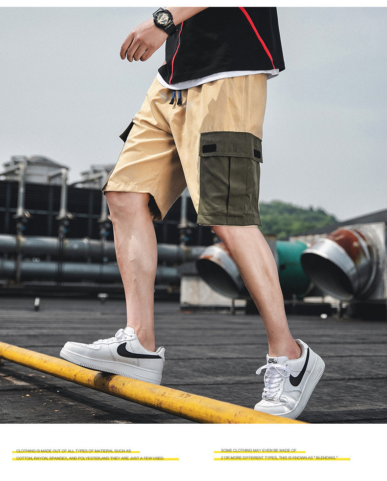 Sports cargo shorts men’s new summer straight leg Korean version of the trend pants five points casual pants