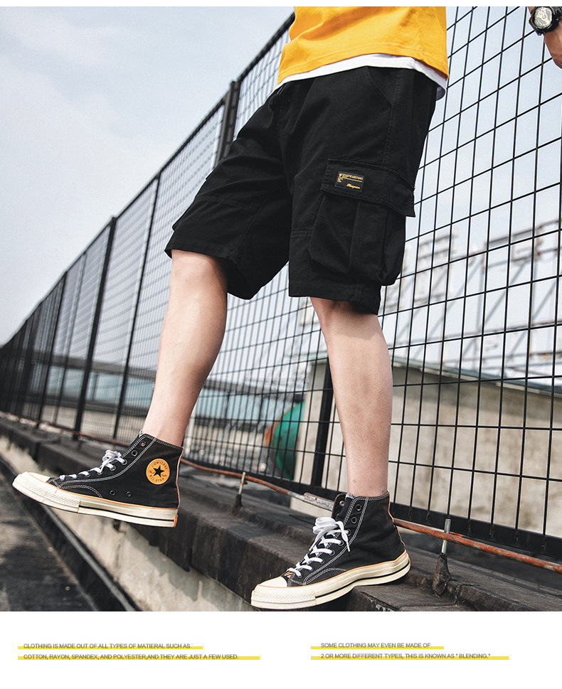 Sports cargo shorts men’s new summer straight leg Korean version of the trend pants five points casual pants