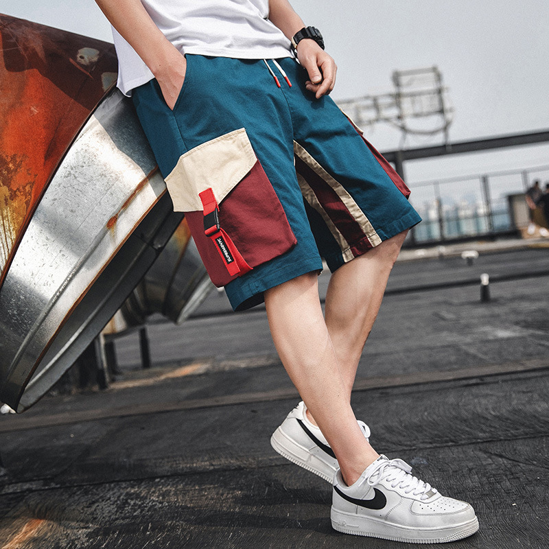 Sports cargo shorts men’s new summer straight leg Korean version of the trend pants five points casual pants