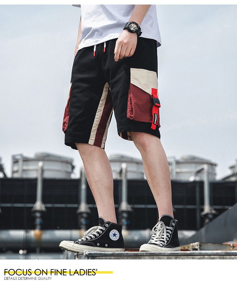 Sports cargo shorts men’s new summer straight leg Korean version of the trend pants five points casual pants