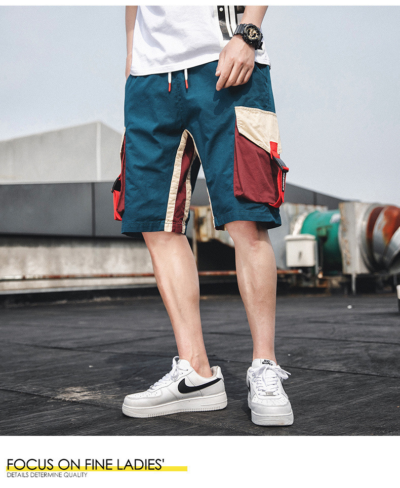 Sports cargo shorts men’s new summer straight leg Korean version of the trend pants five points casual pants