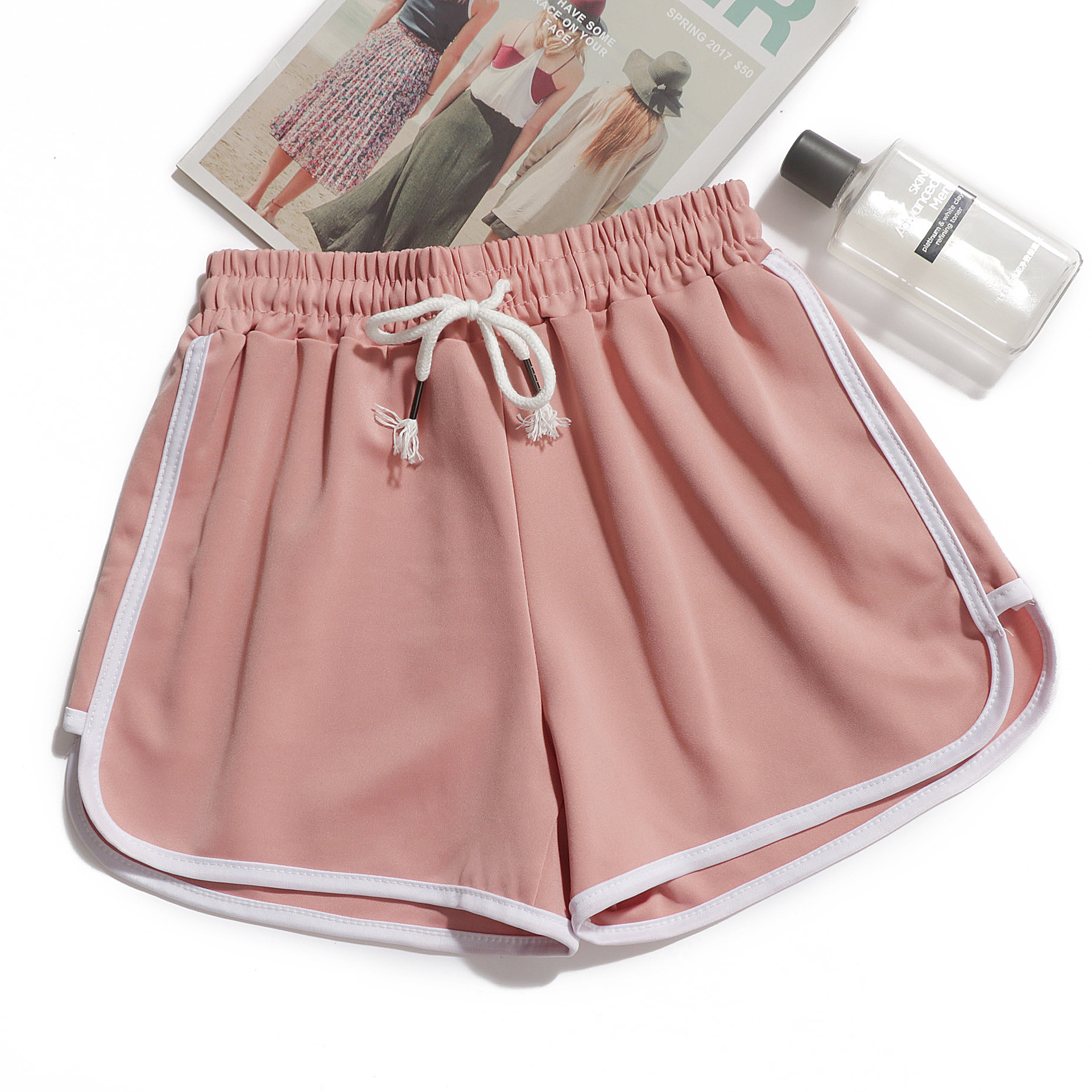 Sports style three-point shorts Yoga slimming baggy pocket plus size shorts