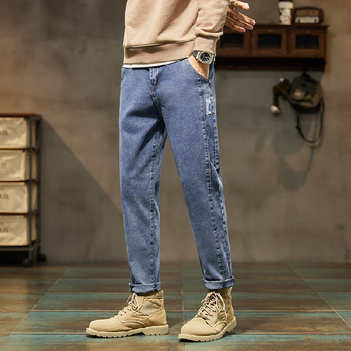 Stretch loose straight leg jeans Men’s casual all-match Haren pants