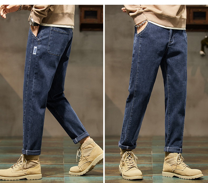 Stretch loose straight leg jeans Men’s casual all-match Haren pants