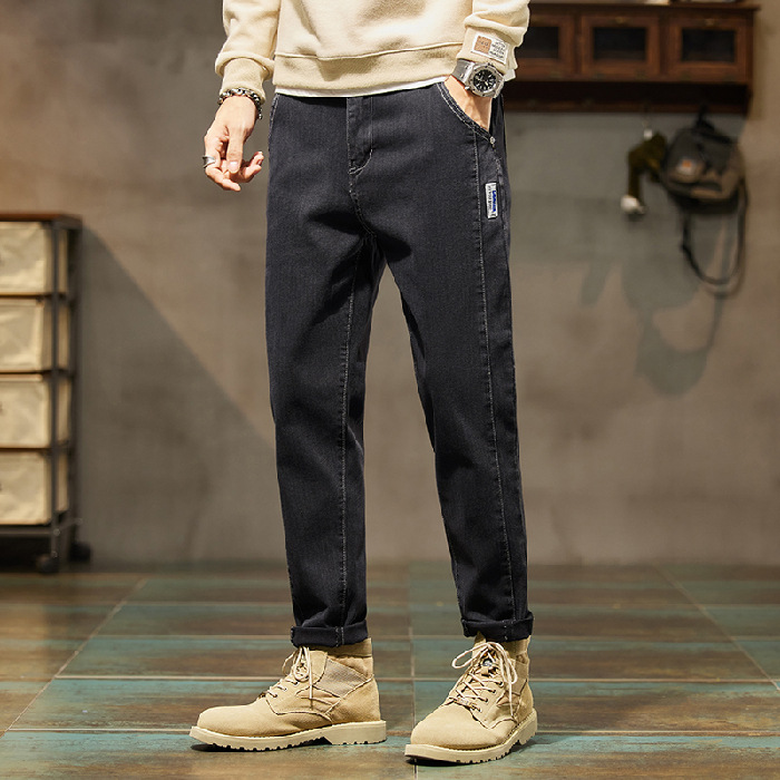 Stretch loose straight leg jeans Men’s casual all-match Haren pants