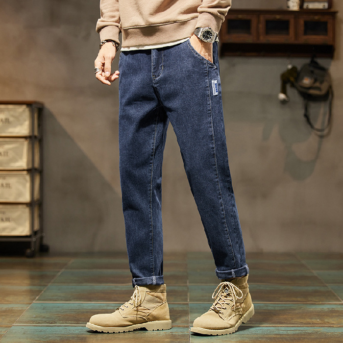 Stretch loose straight leg jeans Men’s casual all-match Haren pants