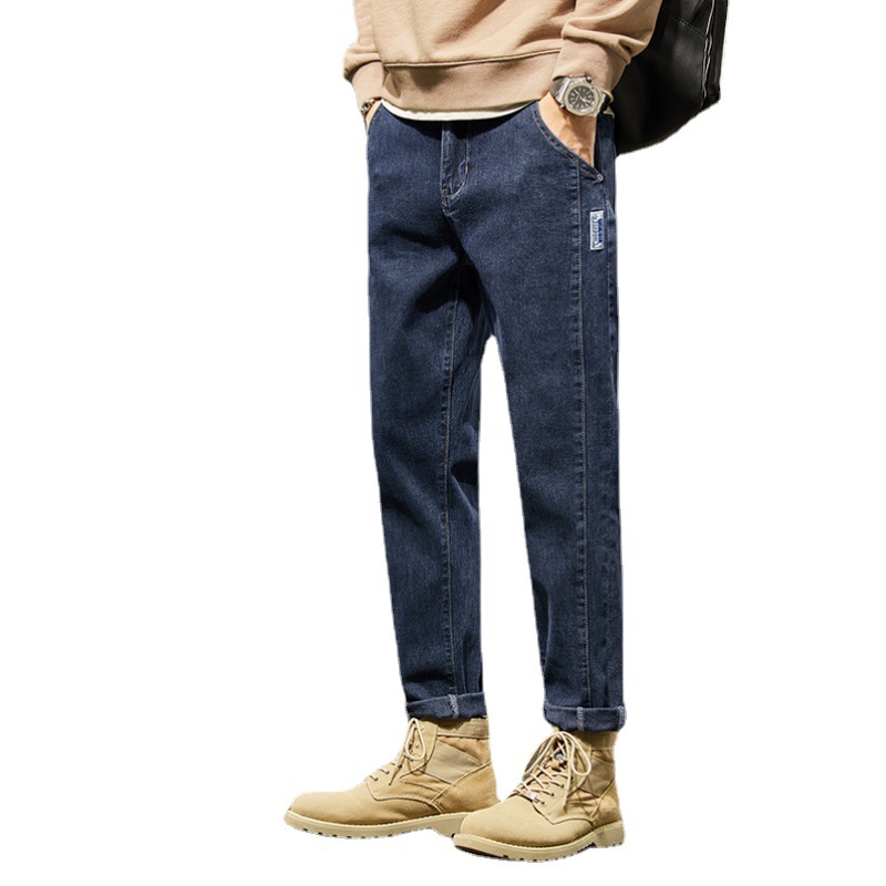 Stretch loose straight leg jeans Men’s casual all-match Haren pants