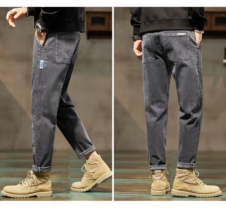 Stretch loose straight leg jeans Men’s casual all-match Haren pants