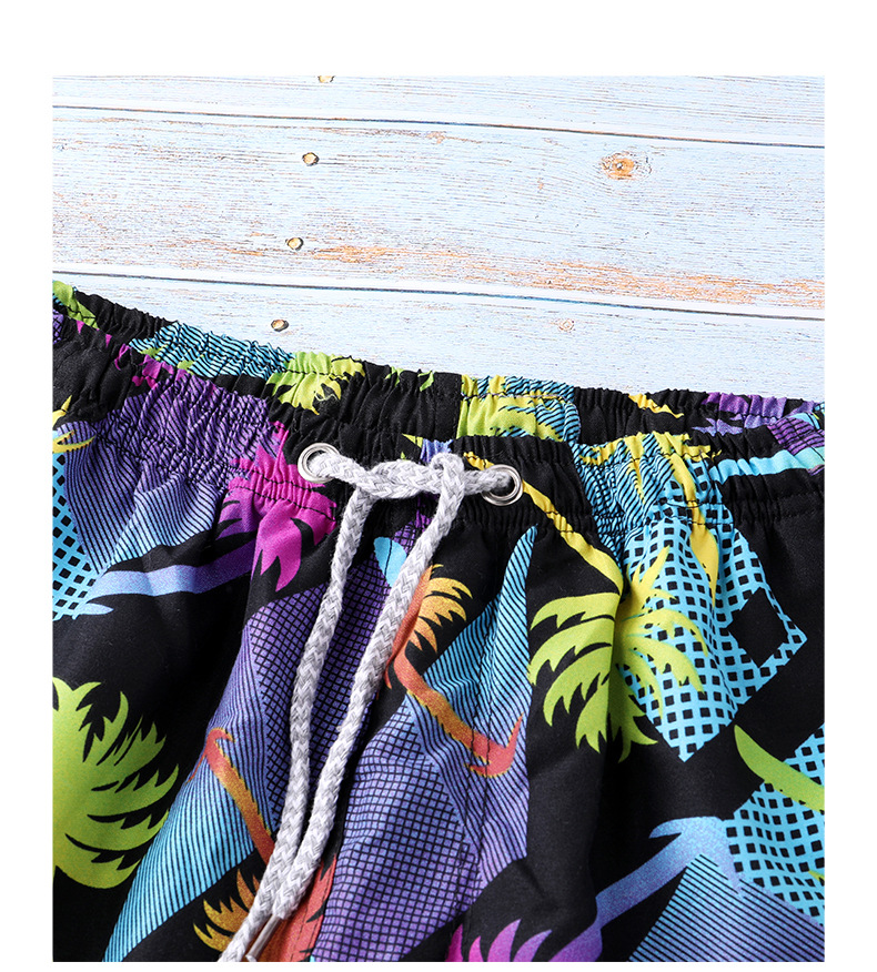 Thermal sublimation wear resistant men’s beach pants blend casual shorts