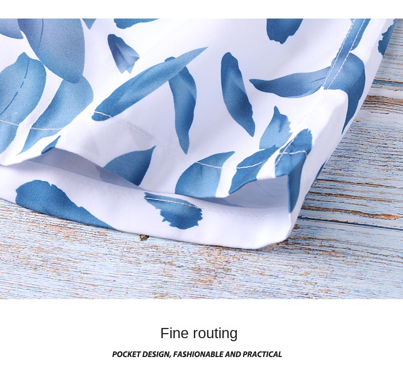 Thermal sublimation wear resistant men’s beach pants blend casual shorts