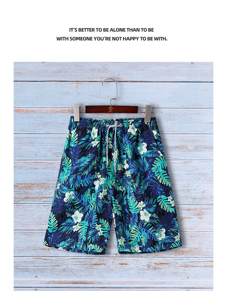 Thermal sublimation wear resistant men’s beach pants blend casual shorts