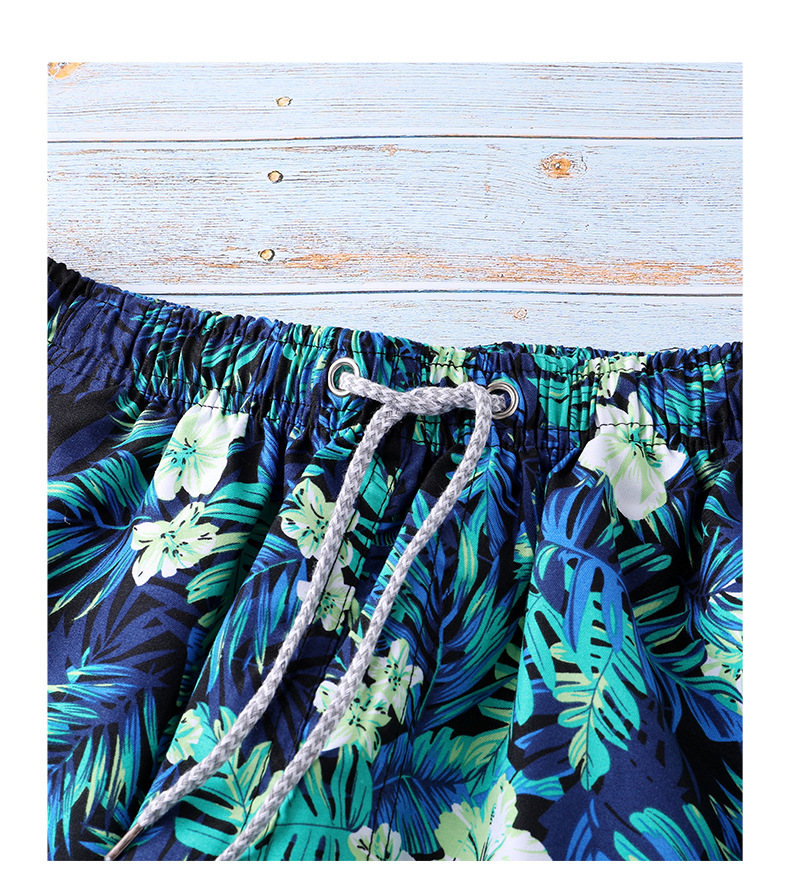 Thermal sublimation wear resistant men’s beach pants blend casual shorts