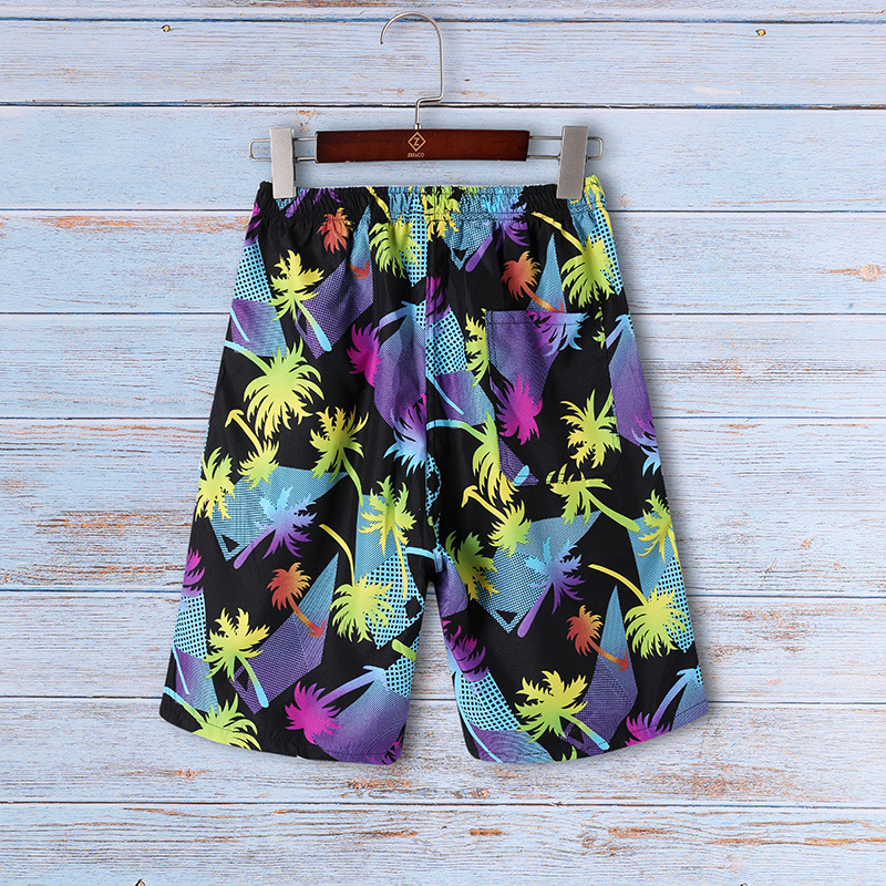 Thermal sublimation wear resistant men’s beach pants blend casual shorts