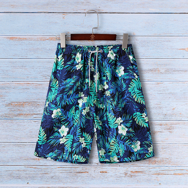 Thermal sublimation wear resistant men’s beach pants blend casual shorts