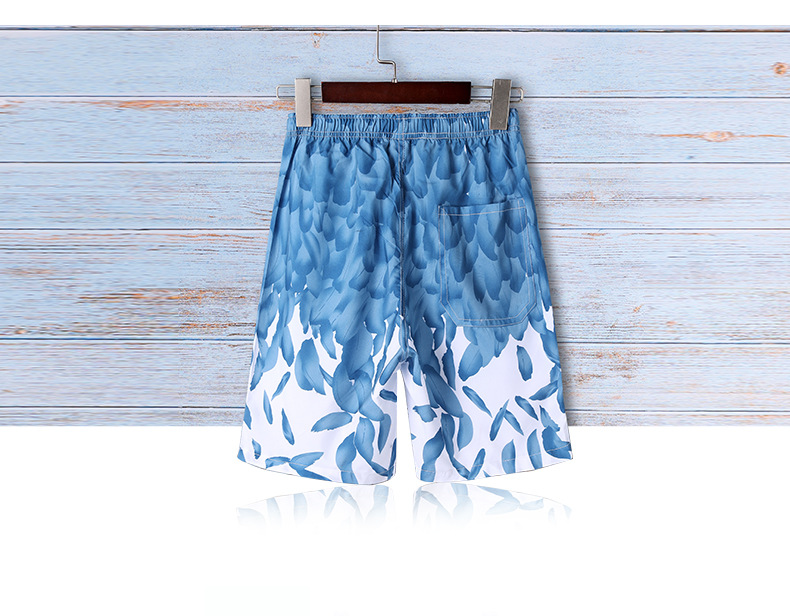 Thermal sublimation wear resistant men’s beach pants blend casual shorts