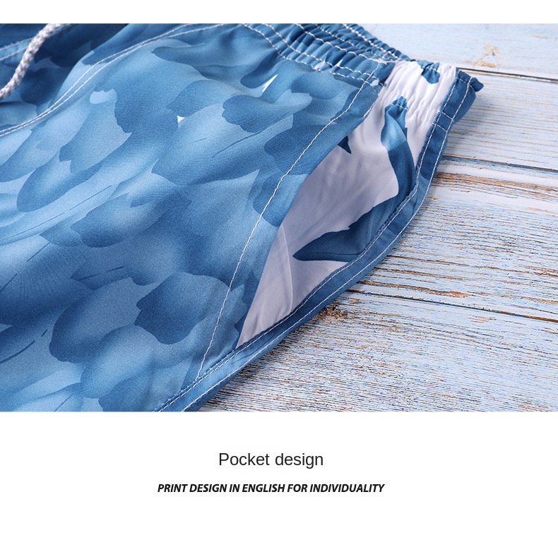 Thermal sublimation wear resistant men’s beach pants blend casual shorts