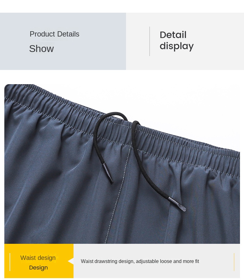 Three-quarter quick-drying double-layer gym shorts with anti-slip lining