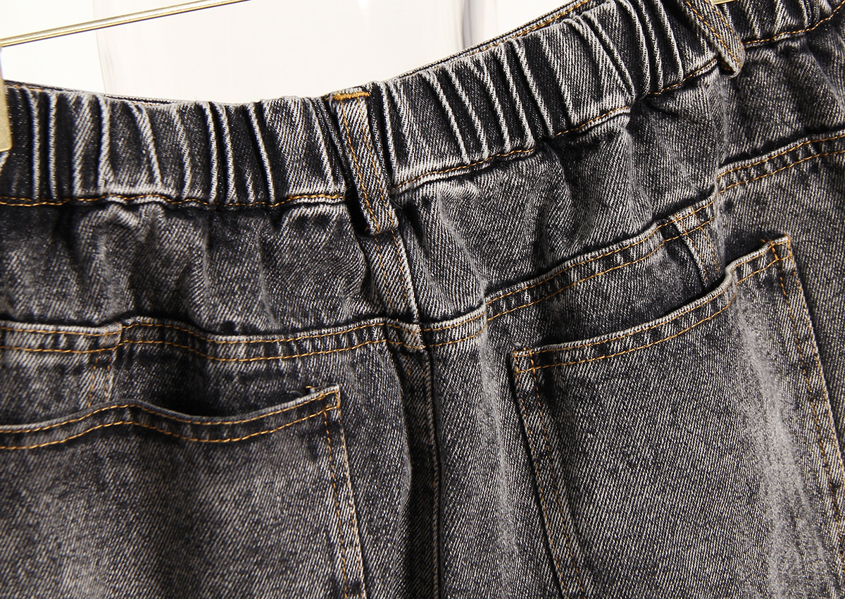 Versatile wear and overalls, multi-pocket wash water to make old wide-leg pants