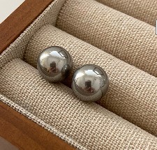 925 silver needle pearl earrings