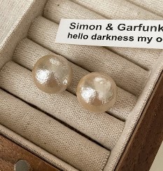 925 silver needle pearl earrings