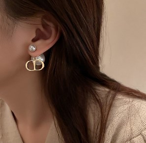 925 silver needle pearl earrings