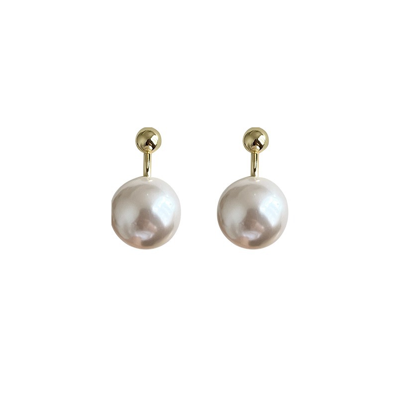 925 silver needle pearl earrings