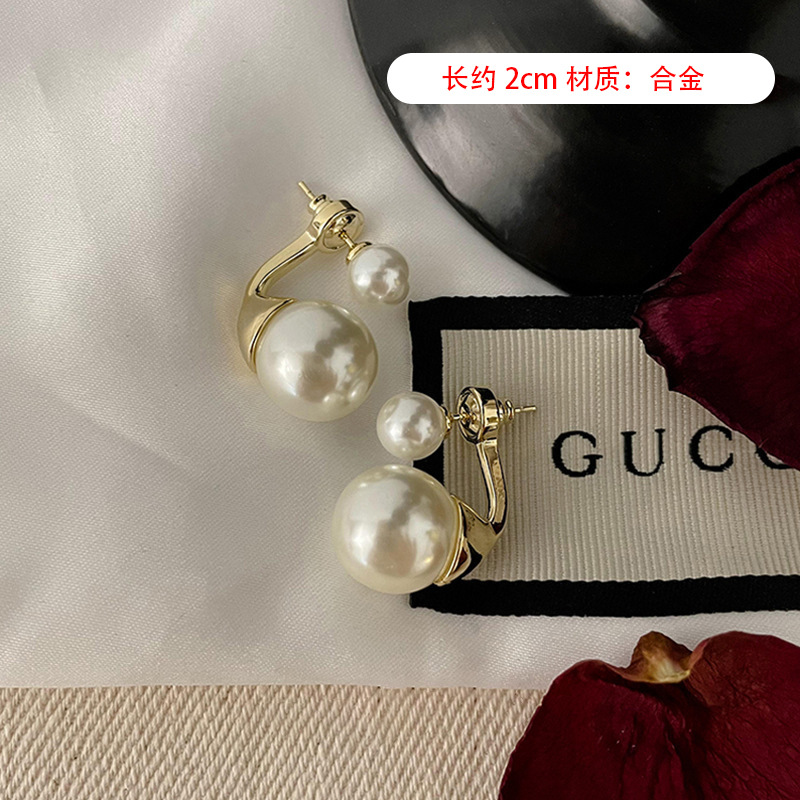925 silver needle pearl earrings