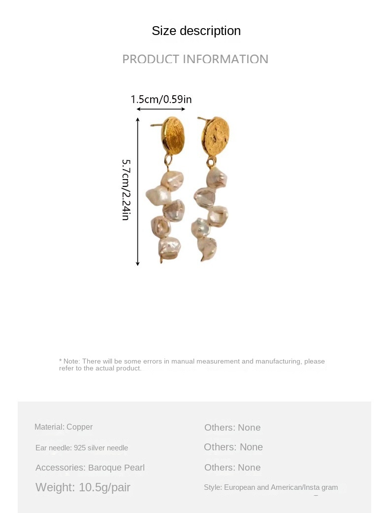 Baroque pearl earrings