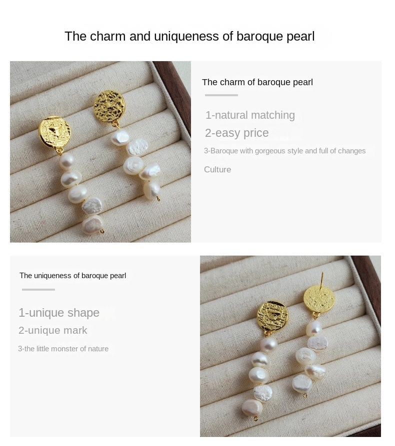 Baroque pearl earrings