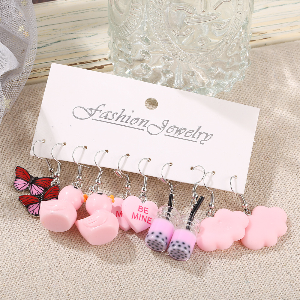 Creative butterfly Cloud Duckling Earrings pendant
