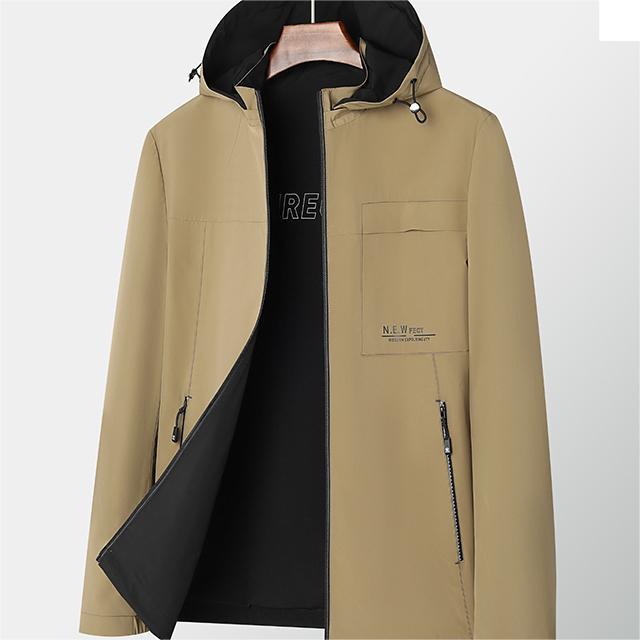 Double-sided hooded jacket for men