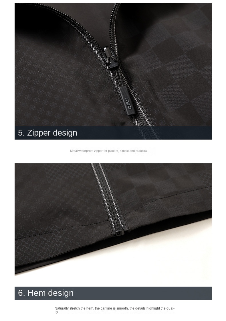 Double-sided hooded jacket for men