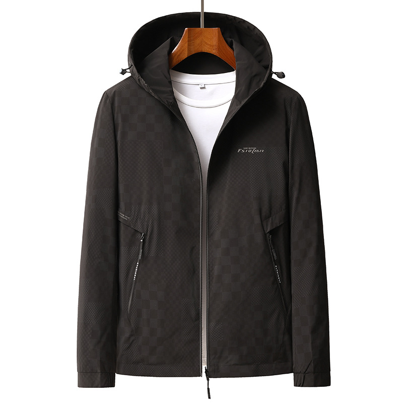 Double-sided hooded jacket for men