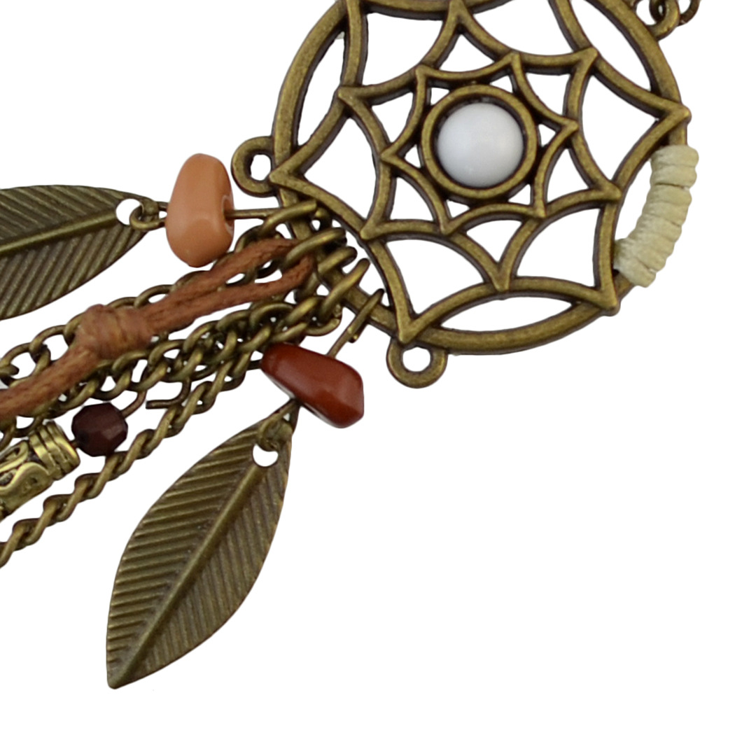 Dreamcatcher earrings Feather leaves earrings